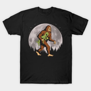 Bigfoot Alien Moon T-Shirt